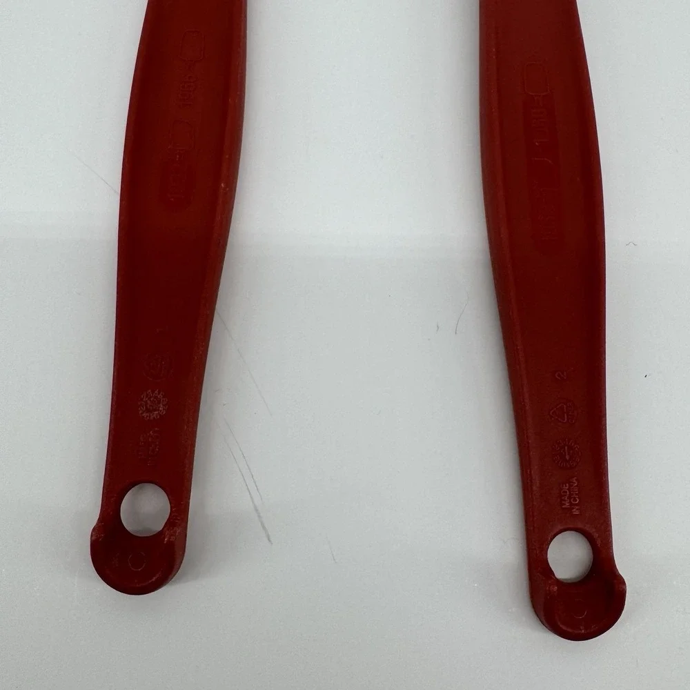 Vintage Rubbermaid Red White Silicone Spatula Set Retro Farmhouse Baking Tools